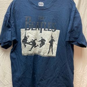 Vintage Blue Oversized The Beatles Band Tee